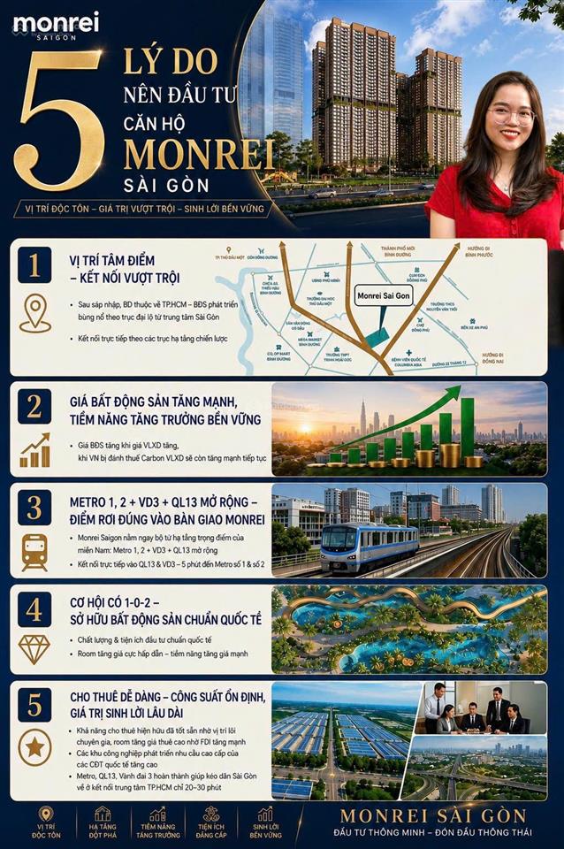 Monrei saigon được triển khai gđ1 cực lợi giá. dự án phát triển bởi mitsubishi corporation uy tín