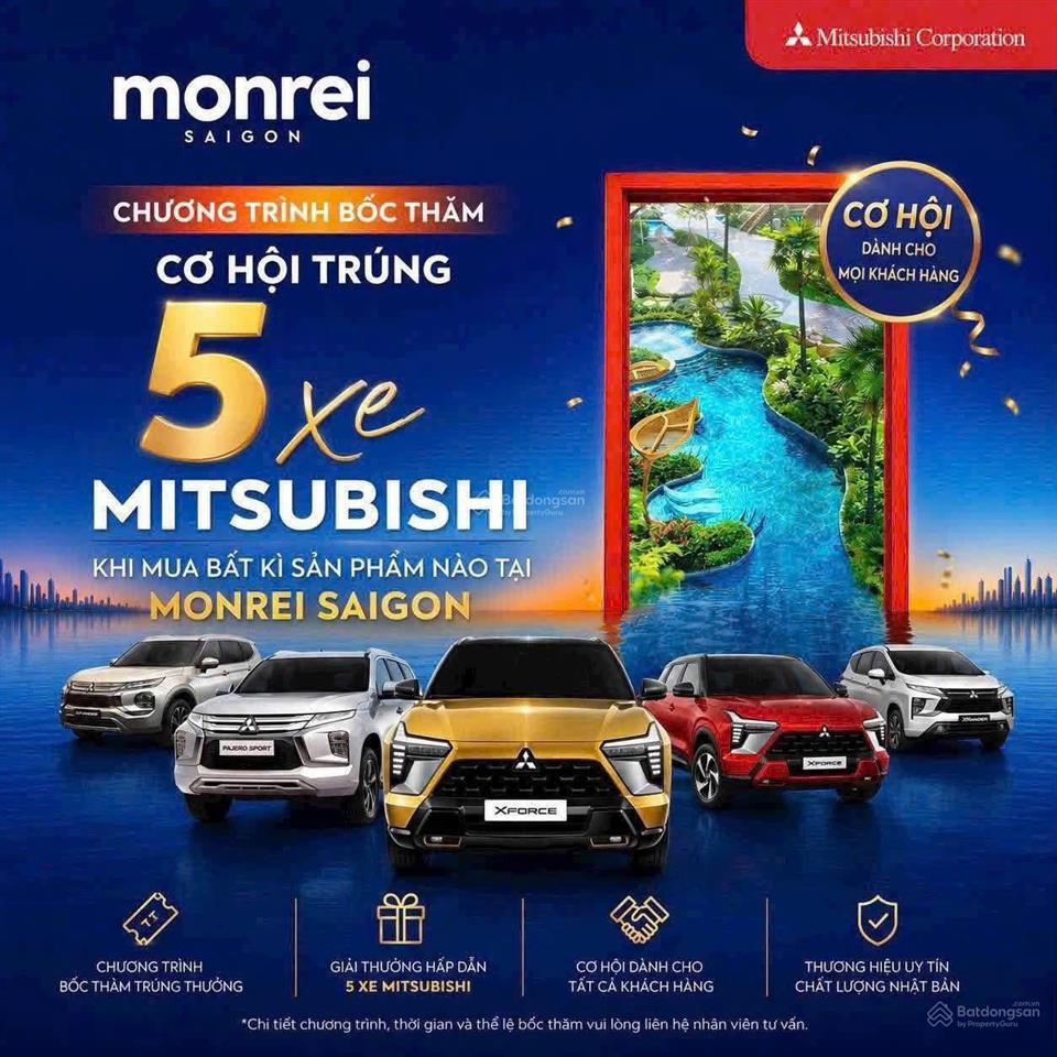 Chiết khấu ngay 1.8% khi mua monrei saigon kh chỉ thanh toán 525 triệu và ngưng đến t1/2028 cho 3pn