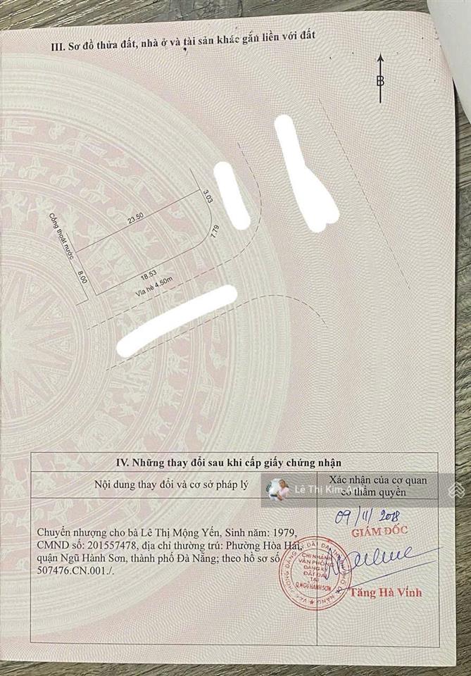 Bán đất nhanh góc 2mt lưu văn lang giao thủy sơn 6
