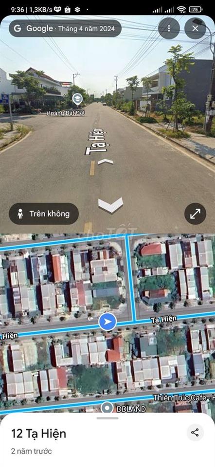 Bán 2 Lô đất bao gồm 1 lô 60 m2  và 1 Lô đất  210m2 Đường Tạ Hiện 19m5