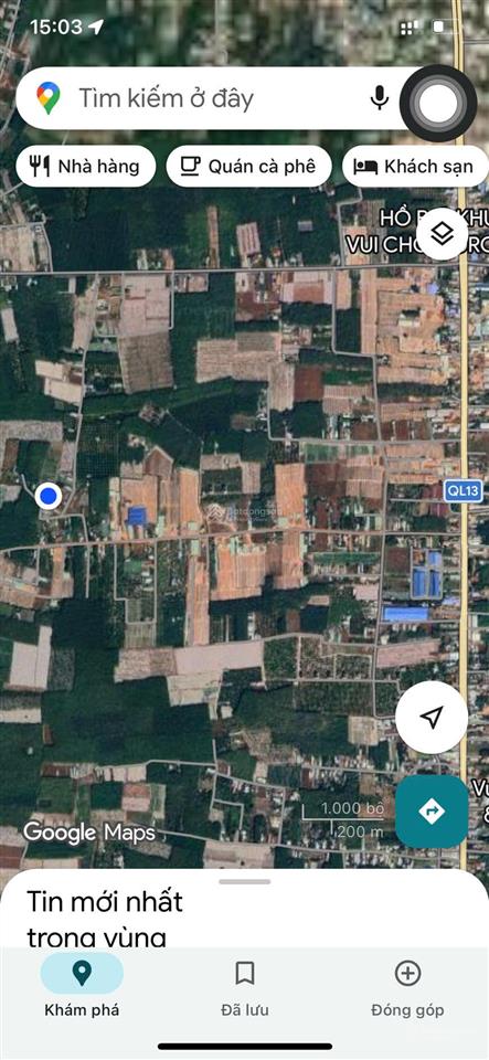 Chính chủ bán đất 1,05 tỷ 520m2 ngang 16m, 100m2 tc, hẻm beton cao bá quát, nhà nghỉ thanh tước vào
