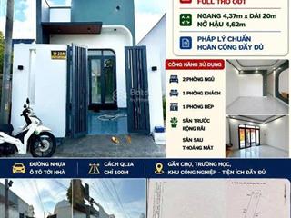 Cần bán gấp nhà mới long hồ khu nhà ở trường giang  dt 91,2m² full thổ odt