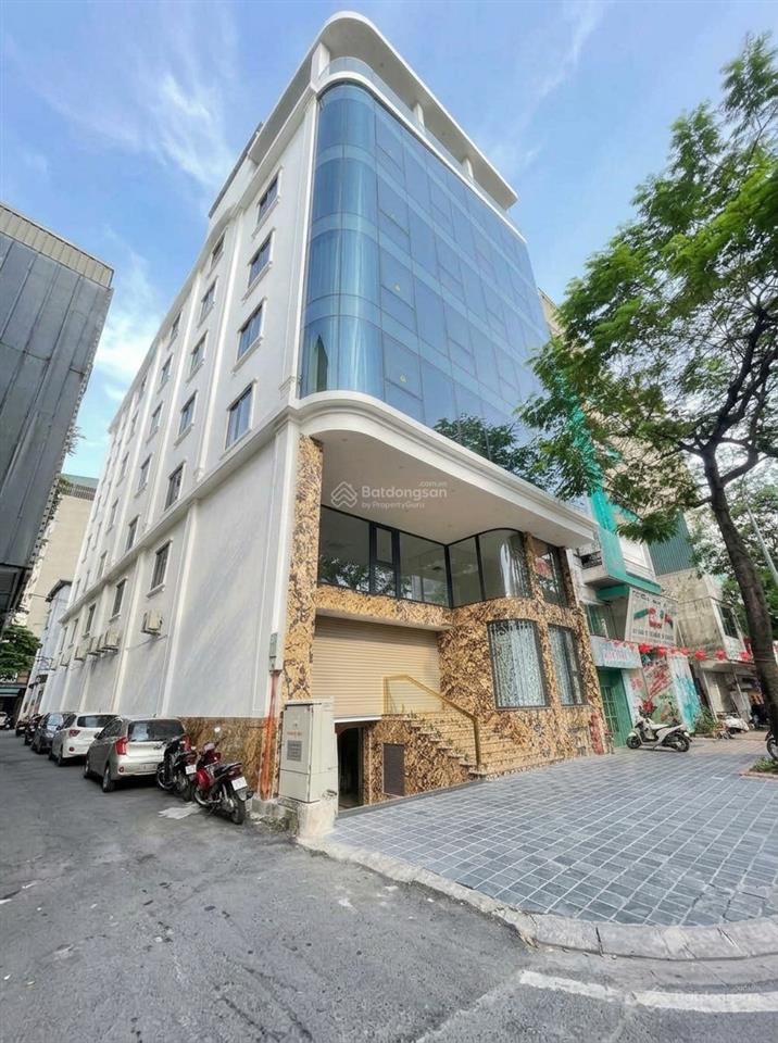 Tòa vp hạng a mặt phố nguyễn hoàng, lô góc, mt 10m, kd đỉnh vỉa hè rộng, sổ đẹp, 280m2*9t