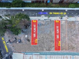 Đất xây nhà lầu 4x21m cực thoáng tại thạnh lộc 29 đường ô tô 8m. ngay ubnd phường mới,