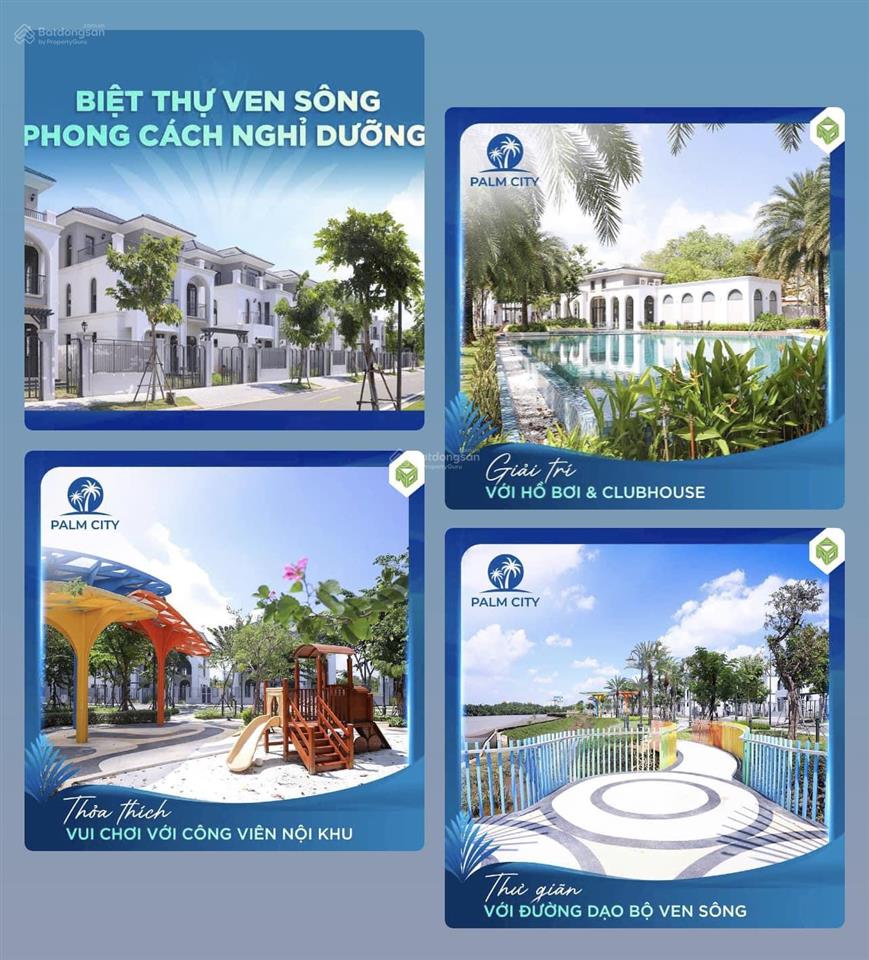 Chỉ 80triệu/m2 đất tặng nhà, nhà phố palm city ngay nút giao cao tốc  vđ3 sổ hồng thanh toán 10tỷ