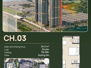 Bán gấp cc studio 30m2 tại lumière prime hills, 3 tỷ, view thoáng