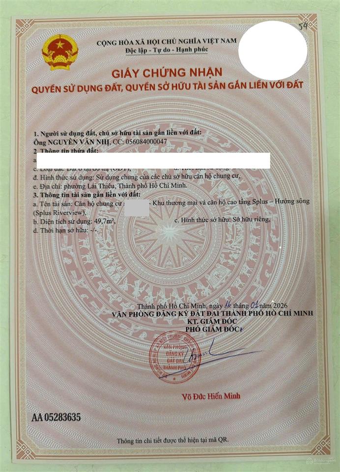 Giỏ hàng chính chủ gửi bán các căn hộ splus rivervier đã có shr hỗ trợ vay bank 70% 0917 813 ***
