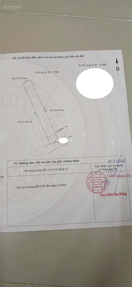 Bán đất mt vĩnh phú . tặng nhà cấp 4 ngang 6,7 dài 50,2 thổ cư 70m2. cách ql13 300m. giá 10ty3