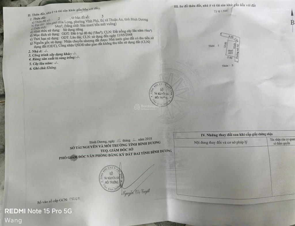 Nhà vĩnh phú (phường lái thiêu, tp. hcm) có 3 phòng ngủ, 2 wc  giá chỉ 3,2 tỷ thương lượng