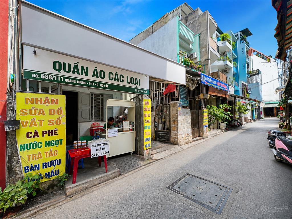 Bán nhà đất vàng 103m2 hẻm ô tô quang trung  gò vấp  đang cho thuê 4 phòng hiếm có