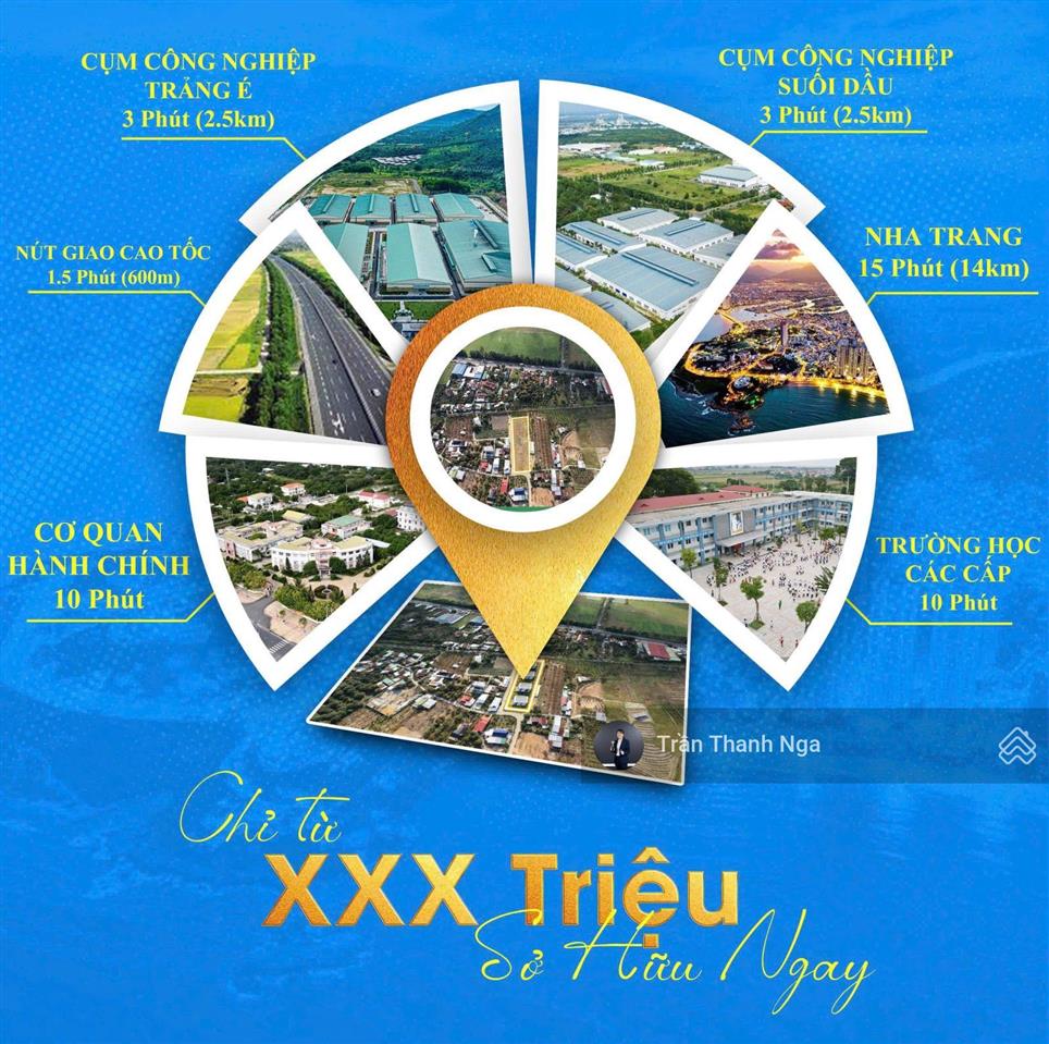 Chỉ 1.1 tỷ sở hữu 147m2 đất full thổ cư gần khu công nghiệp suối dầu, về nha trang chỉ 15 phút