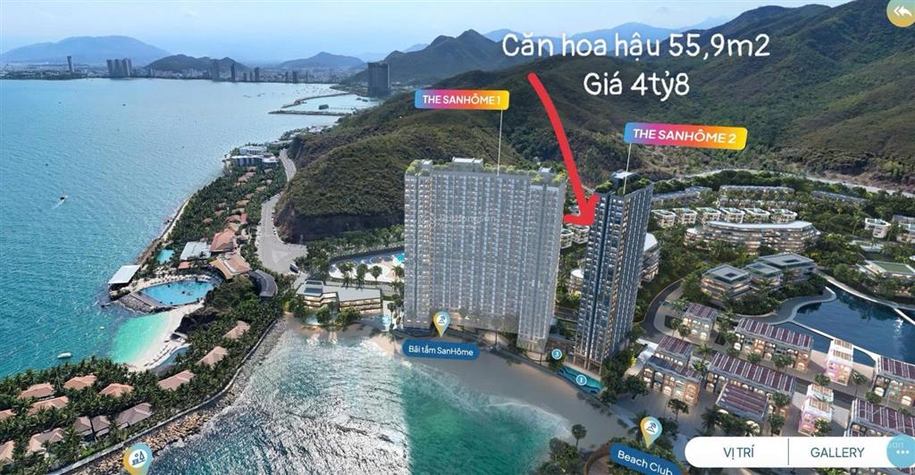 Căn hộ biển view trực diện tại libera nha trang, studio dễ đầu tư cho thuê  giá tốt