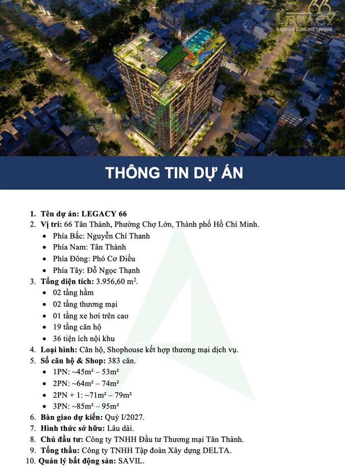 Căn hộ trung tâm q.5 còn sót lại. giá chỉ xxtr/m2 . quý1/ 2027 nhận nhà. sở hữu các tiện ích ccấp