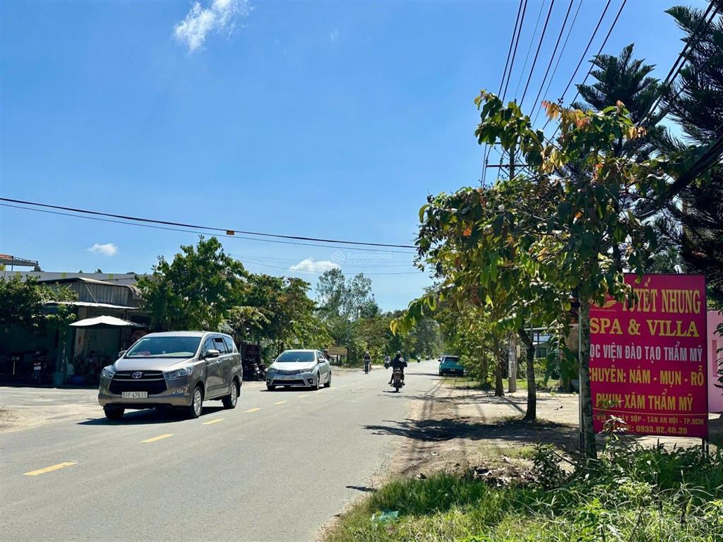 Bán đất mặt tiền đường tỉnh lộ 2 ngay khu công nghiệp tây bắc dt 5 *33m = 165m2 thổ cư full 100%