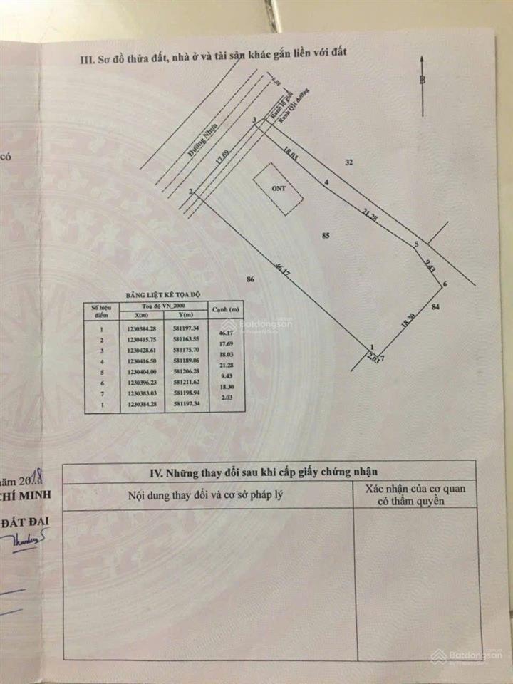 Đất 1 sẹc đường tỉnh lộ 15 giá chỉ 3 tỷ dt 17x46m (905m2), có thổ cư, xã an phú, huyện củ chi