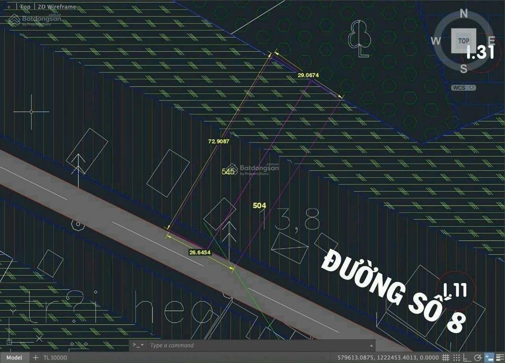 Bán đất mt đỗ đăng tuyển  nhuận đức  củ chi, dt. 15x72m=1132m2 thổ cư 964m2, giá chỉ có 8,5 tỷ