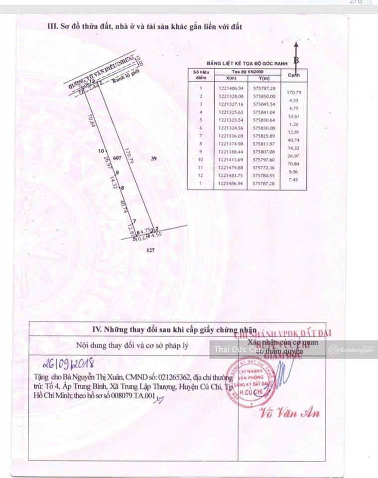 Mặt tiền võ văn điều 3.000m2 giá 16,5 tỷ, dt 16x170m, có 250m thổ cư, đường lớn 10m