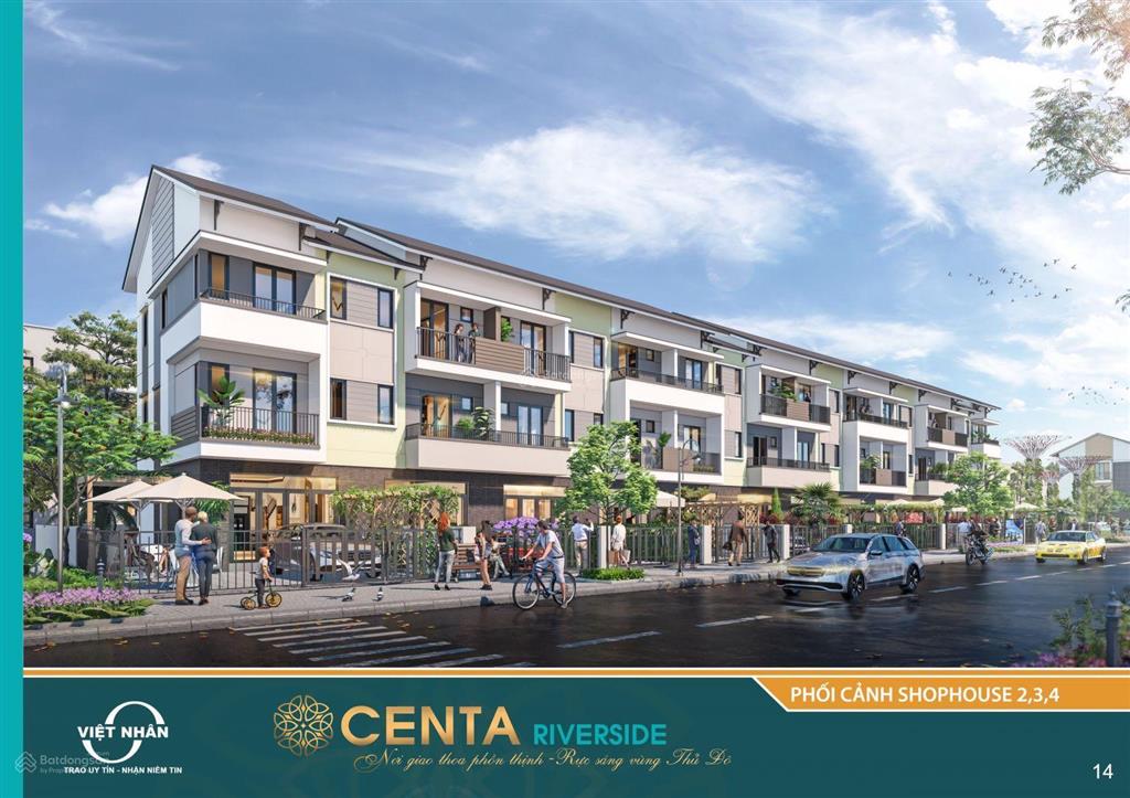 Chính chủ mình cần bán gấp căn shophouse 3 tầng 100m2 siêu đẹp kđt centa riverside giá chỉ 7,x tỷ