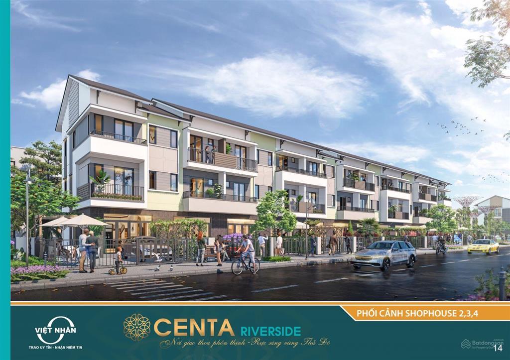 Bán căn shophouse 3tầng dự án centa riverside dt 160m2 siêu đẹp nhà hướng nam 2 mặt đường trước sau