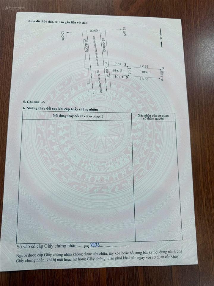 Bán lô đất 21x27m, 2 sổ riêng 2 mt trần văn mười