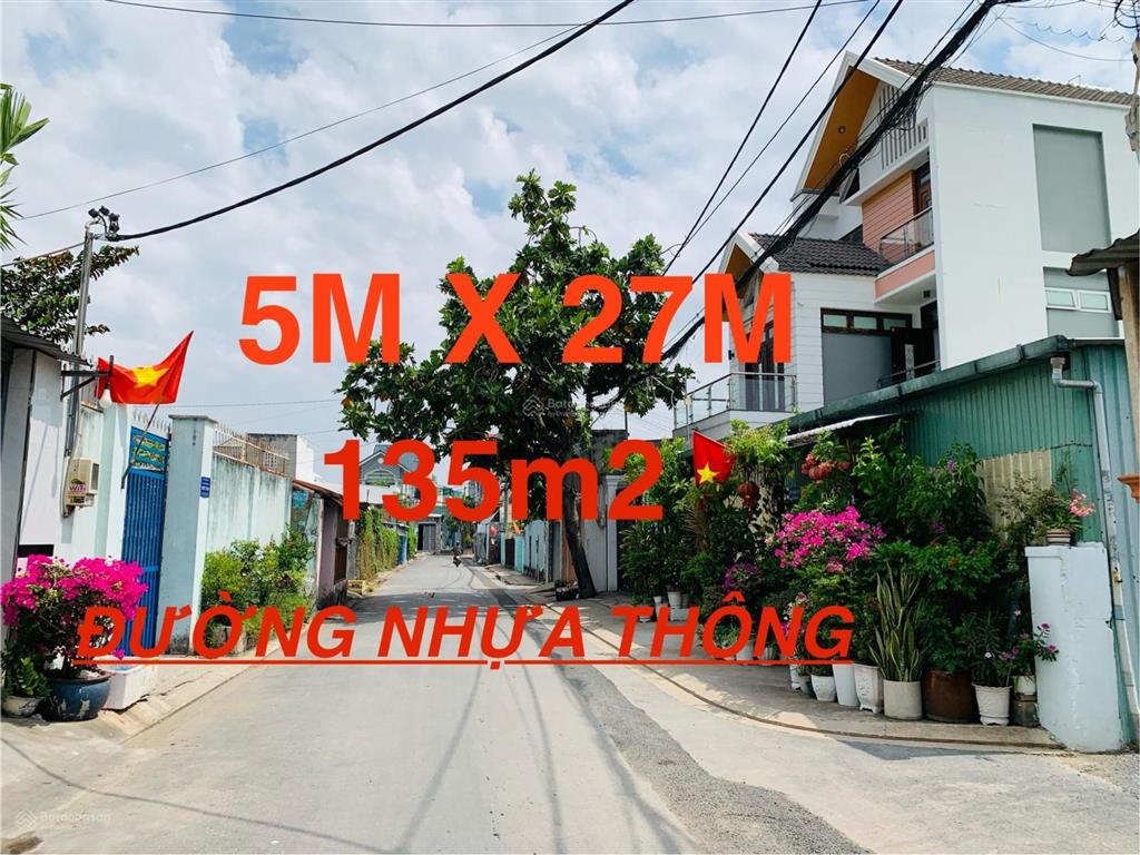 Bán lô đất sổ riêng 5x27 135m2 đường tây lân 2 bà điểm