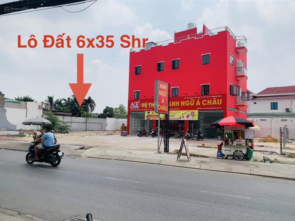 Bán lô đất 6x35 mặt tiền trần văn mười thổ cư