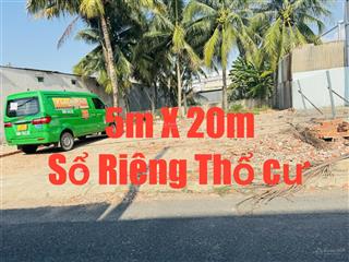 Bán đất thổ cư 5 x 20 sổ riêng gần ngã 4 trung chánhsong hành