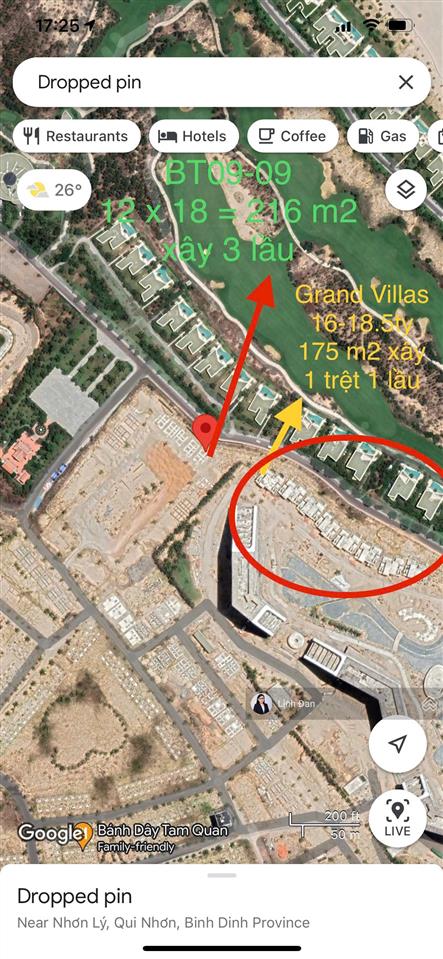 Bán biệt thự flc crown villa quy nhơn 216m2, 3 tầng, diện tích sàn 342,5m2 chỉ 5 căn trực diện biển