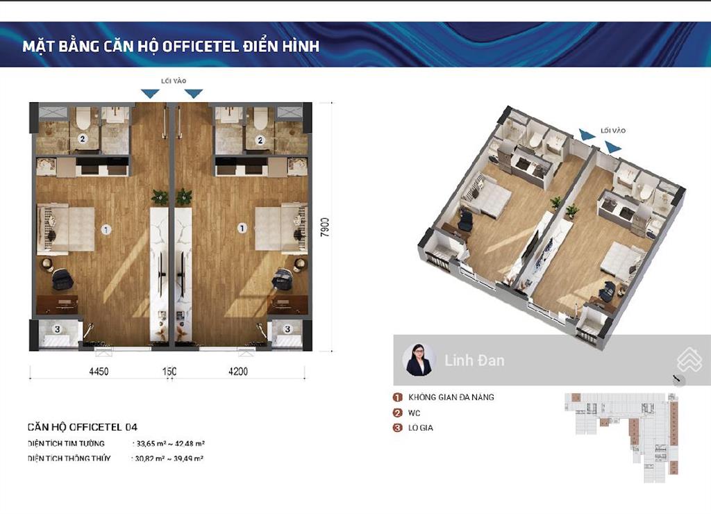 Bán officetel picity sky park 32m2 tầng 5 giá 1,199 tỷ
