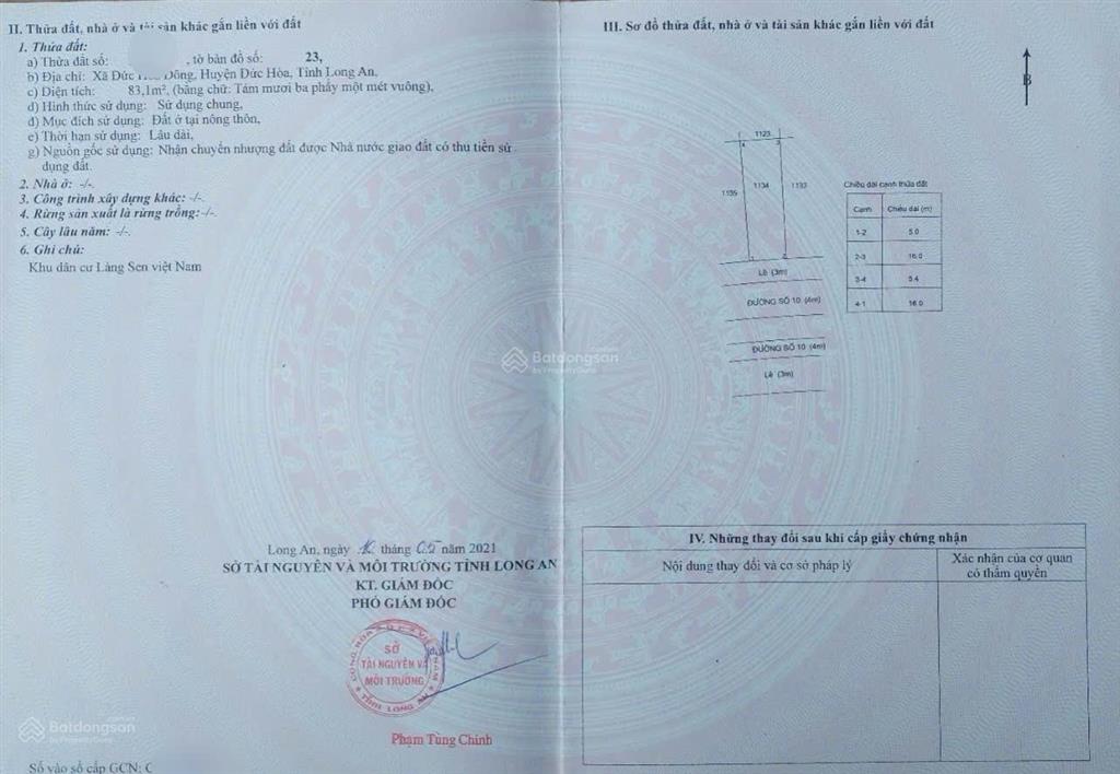 Chính chủ gửi bán lô thương mại sổ làng sen đường 30m, dt 83.1m2 nở hậu. giá 1.25 tỷ,  0907 705 ***
