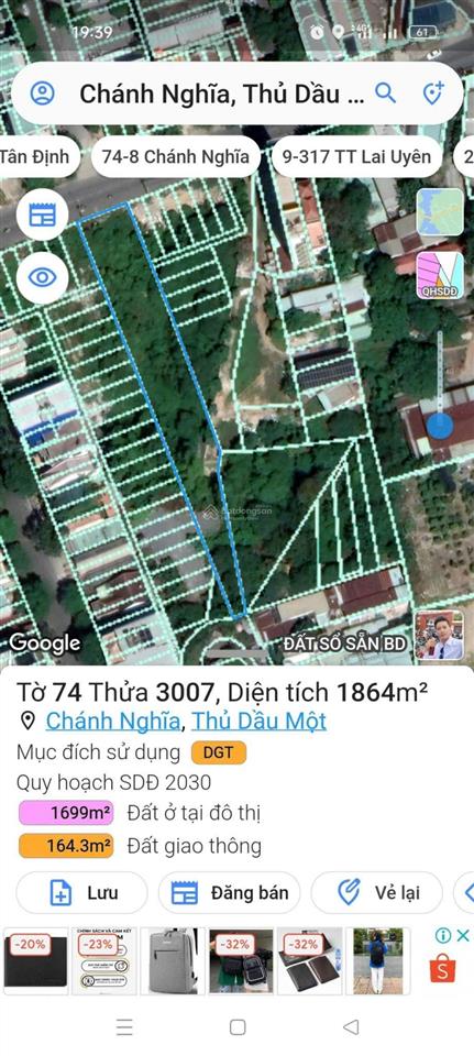 Bán đất đẹp khu dân cư chánh nghĩa, thủ dầu một
