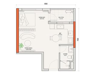 Căn hộ studio dưới 2 tỷ tại the nest midori park e2129, 34,2m2