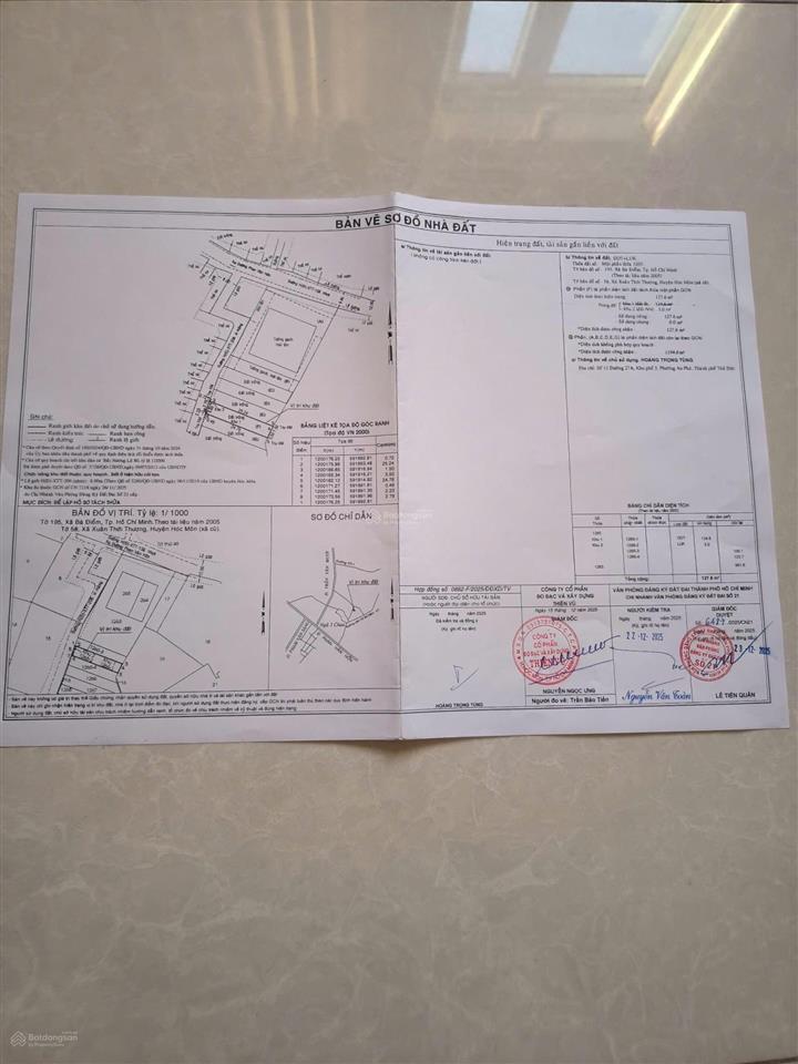 Bán đất đg xe tải gần chợ đầu mối hóc môm shr xây dựng ngay!!!