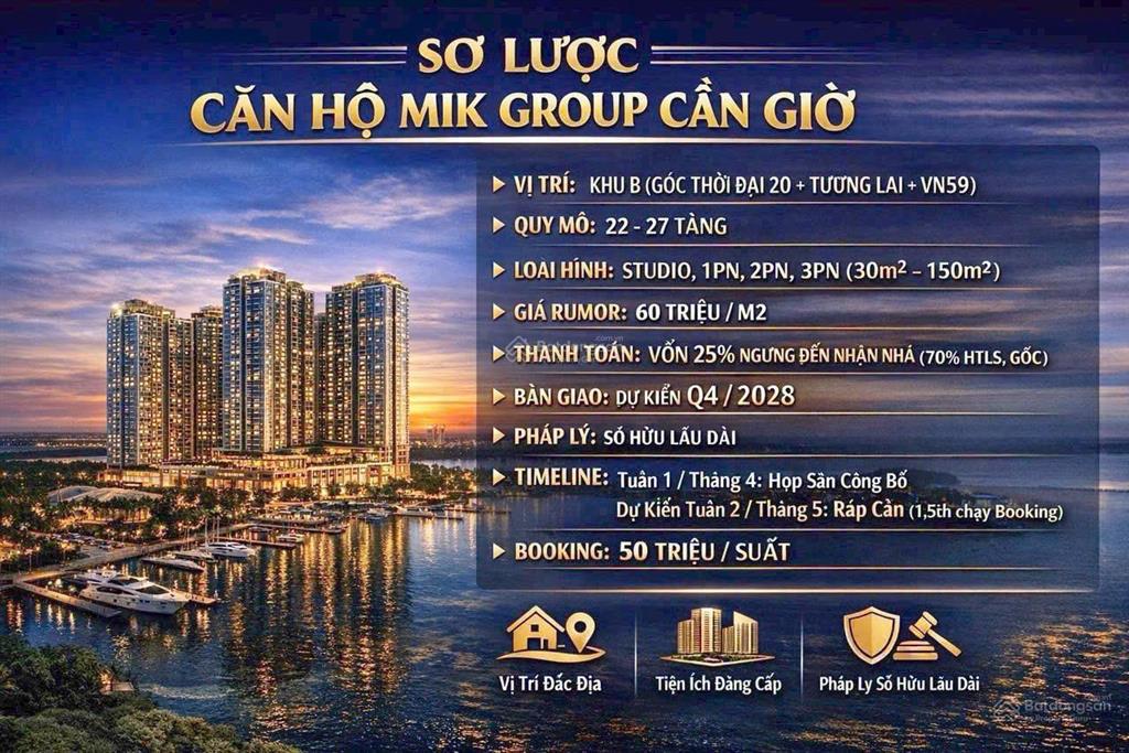 1pn + căn hộ biển vinhomes cần giờ  dễ cho thuê thanh khoản cao, mua giai đoạn đầu giá tốt nhất