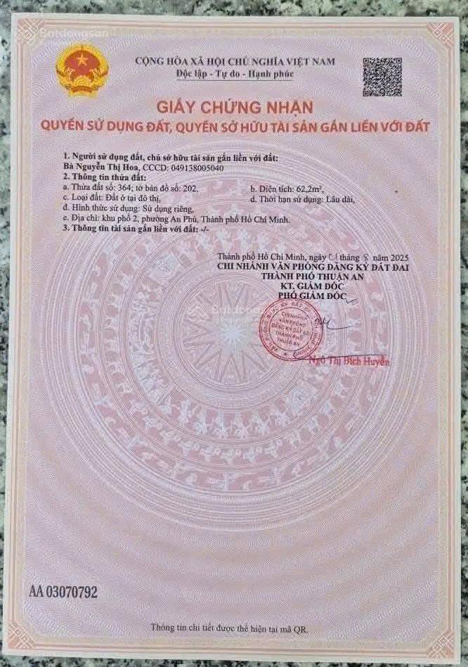 Đất sổ hồng riêng chính chủ cần bán về quê. cần bán nhanh, giá tốt