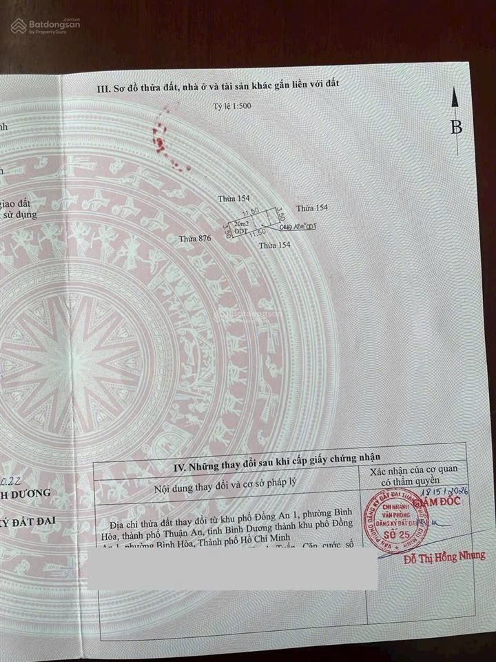 Đất bình hòa sổ hồng riêng giá công nhân
