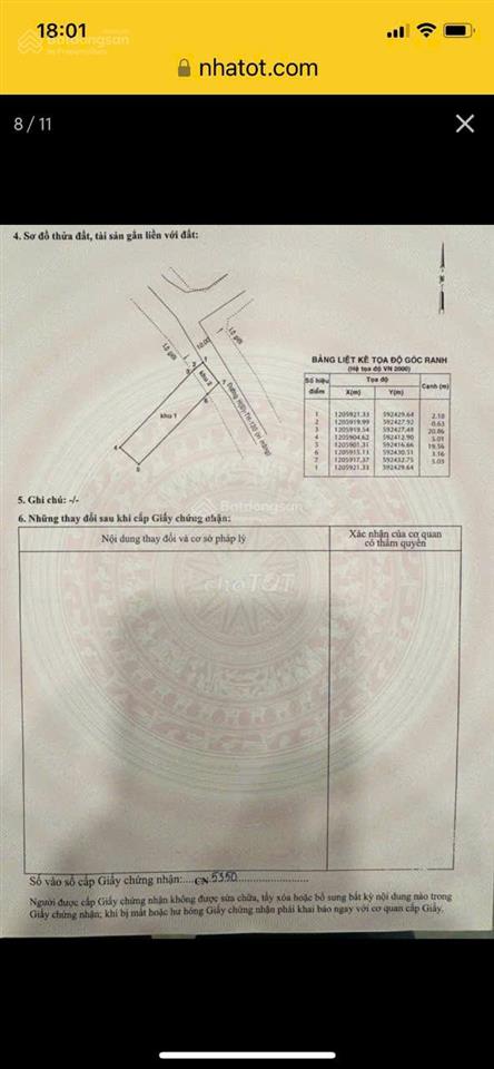 Cần bán lô đất 5x23m, thổ cư 104m², 1 sec đường liên xã thị trấn tân hiệp và th30, xã mới hm