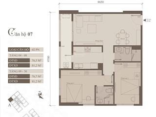 Chính chủ bán căn góc the charm an hưng, 7 tỷ, 77m2, tầng đẹp, ban công đông nam mát mẻ
