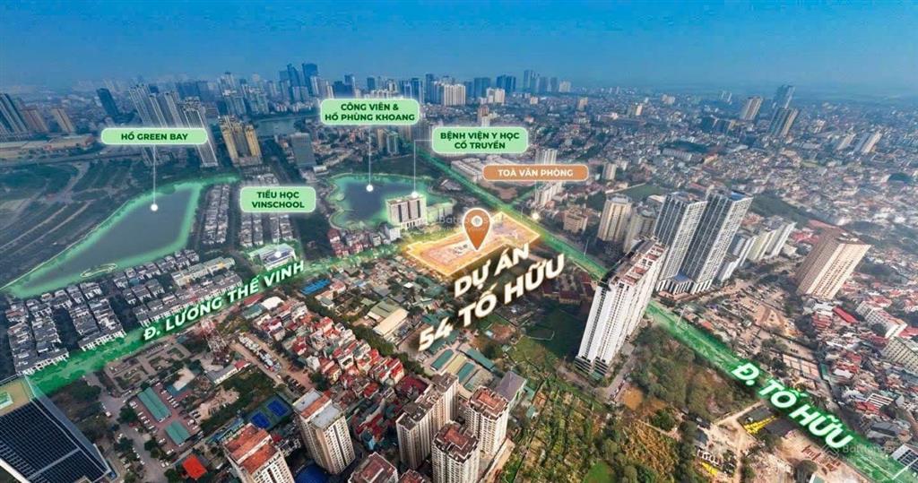 Suất ngoại giao chung cư 54 mipec tố hữu  tầng trung đẹp view hồ, tiến độ 36 tháng, hỗ trợ ls 0%