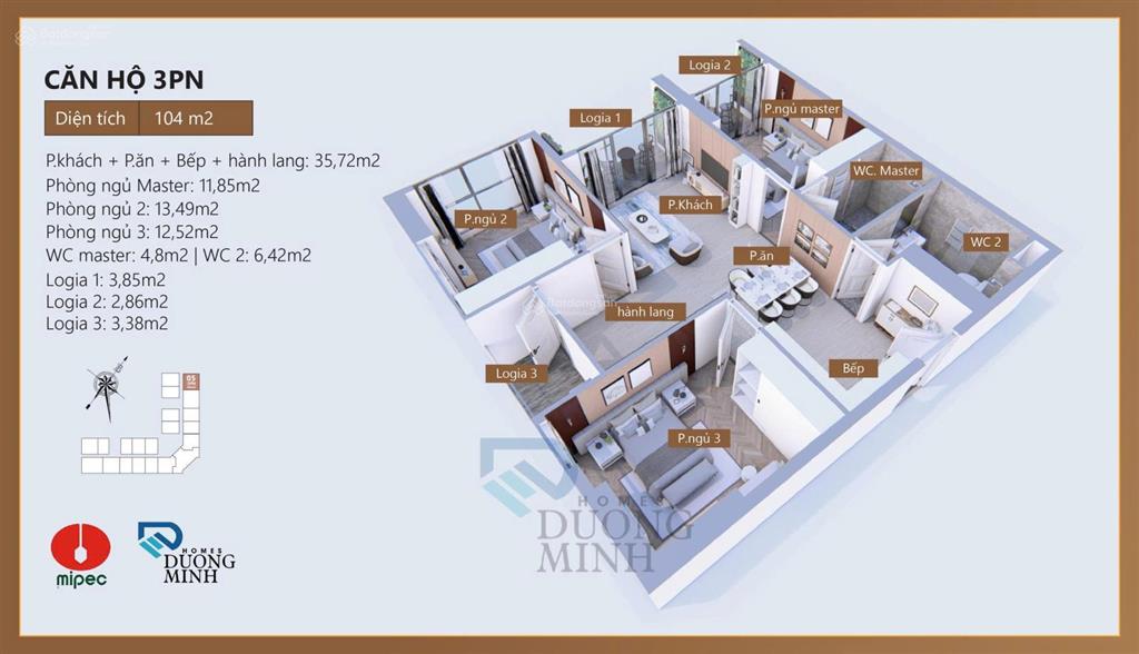 Suất ngoại giao chung cư 54 mipec tố hữu  tầng trung đẹp view hồ, tiến độ 36 tháng, hỗ trợ ls 0%