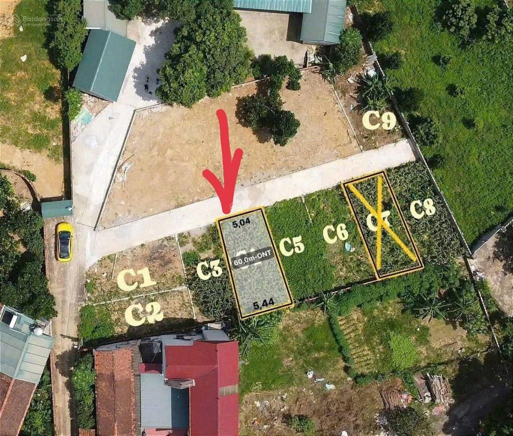 Bán gấp cắt lỗ 500tr. chỉ còn 1,4 tỷ lô 60m2 tại thôn cánh chủ, bình yên, trung tâm hòa lạc
