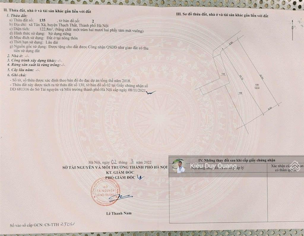 Bán gấp nhà 122.8m2x3 tầng, full đồ, trung tâm hòa lạc. rất gần khu công nghệ cao giá chỉ 7,4 tỷ
