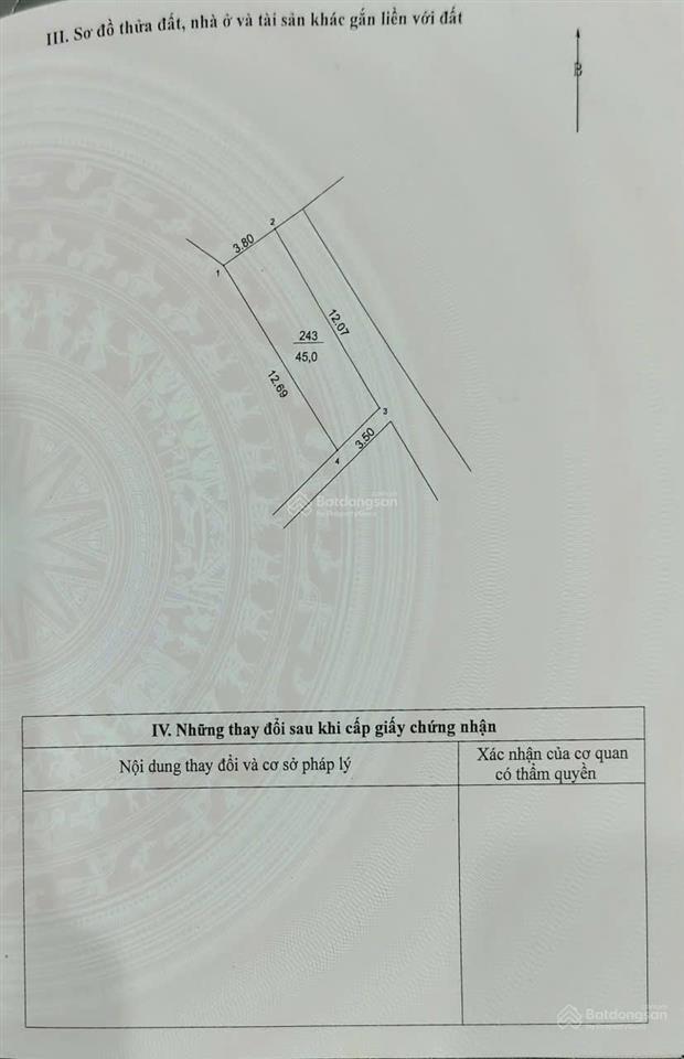 Chính chủ bán mảnh đất lô góc 45m2  xã thượng phúc  giá 2,250tỷ