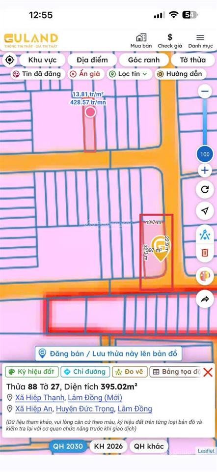 Bán đất tại hiệp thạnh, 6 tỷ, 387 m2, pháp lý đầy đủ, giá tốt, uy tín