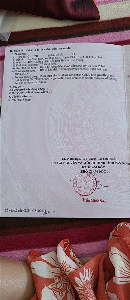 Bán đất tại thái bình, châu thành, tây ninh, 450 triệu vnd, 402 m2, giá siêu hời, uy tín