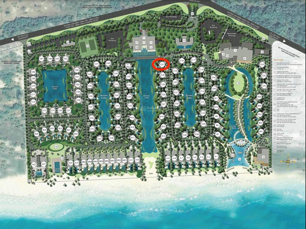Bán biệt thự villa the hamptons hồ tràm, giá cực chất 17 tỷ, diện tích 546m2