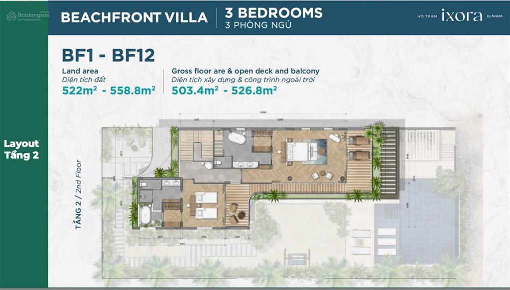 Căn biệt thự biển beachfront đáng mua nhất ixora 2 hồ tràm chỉ 62 tỷ