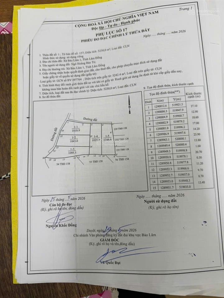 Bán đất bảo lâm 1 lâm đồng hơn 1.000m2 giá 900 triệu