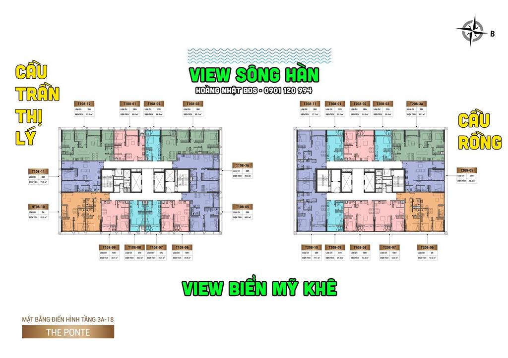 Căn hộ giới hạn trần cao 5m! studio view biển 3,15 tỷ, tầng cao view thoáng