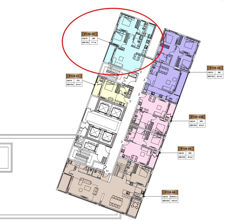 Cần bán căn hộ sun cosmo residence 2pn diện tích 77,1m2, view sông, tầng cao, full nội thất cao cấp